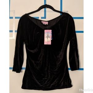 Pinup Couture Lolita Velvet Top